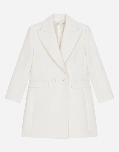 Double-breasted cady coat