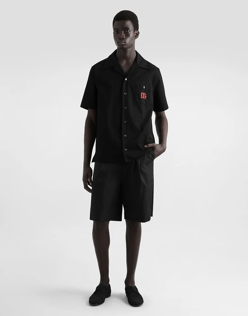 Hawaiian shirt with DG logo embroidery
