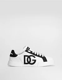 Portofino light strobel sneakers canvas and calfskin