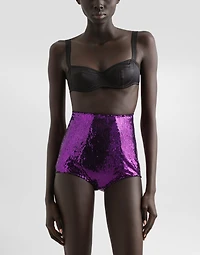 Sequined high-waisted panties