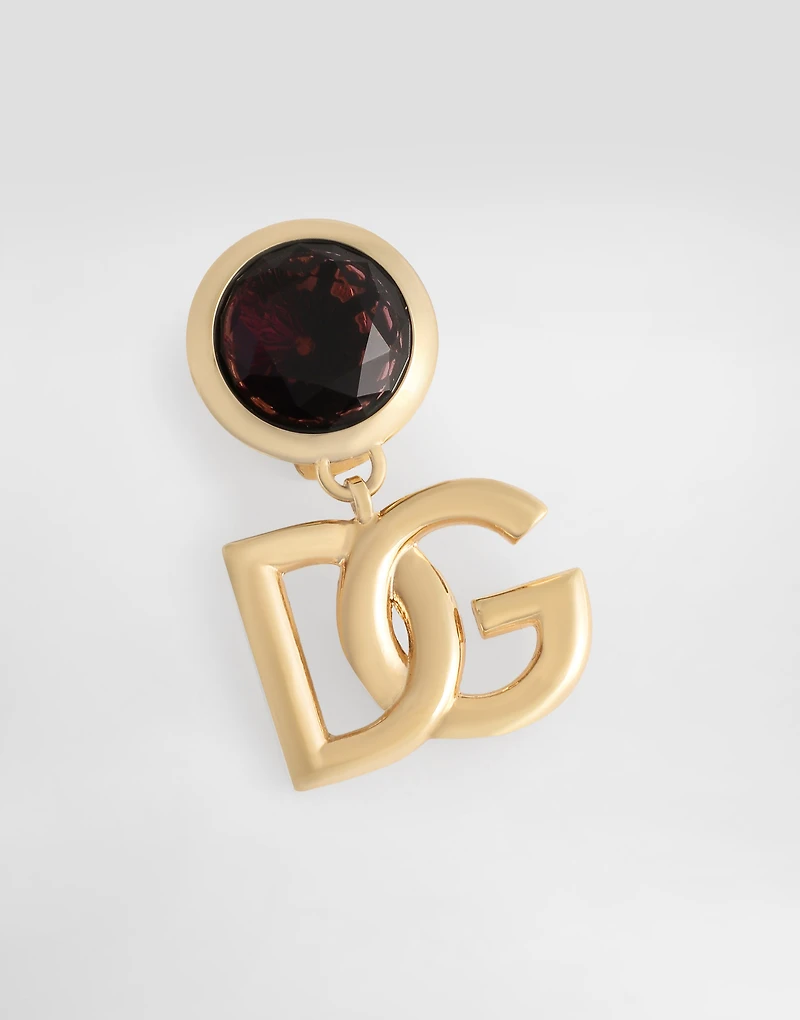 Logo clip earrings