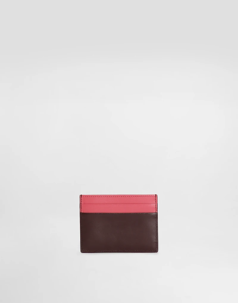 Calfskin card holder with DG logo