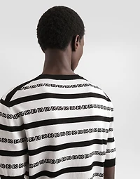 Silk crew-neck pullover with logo