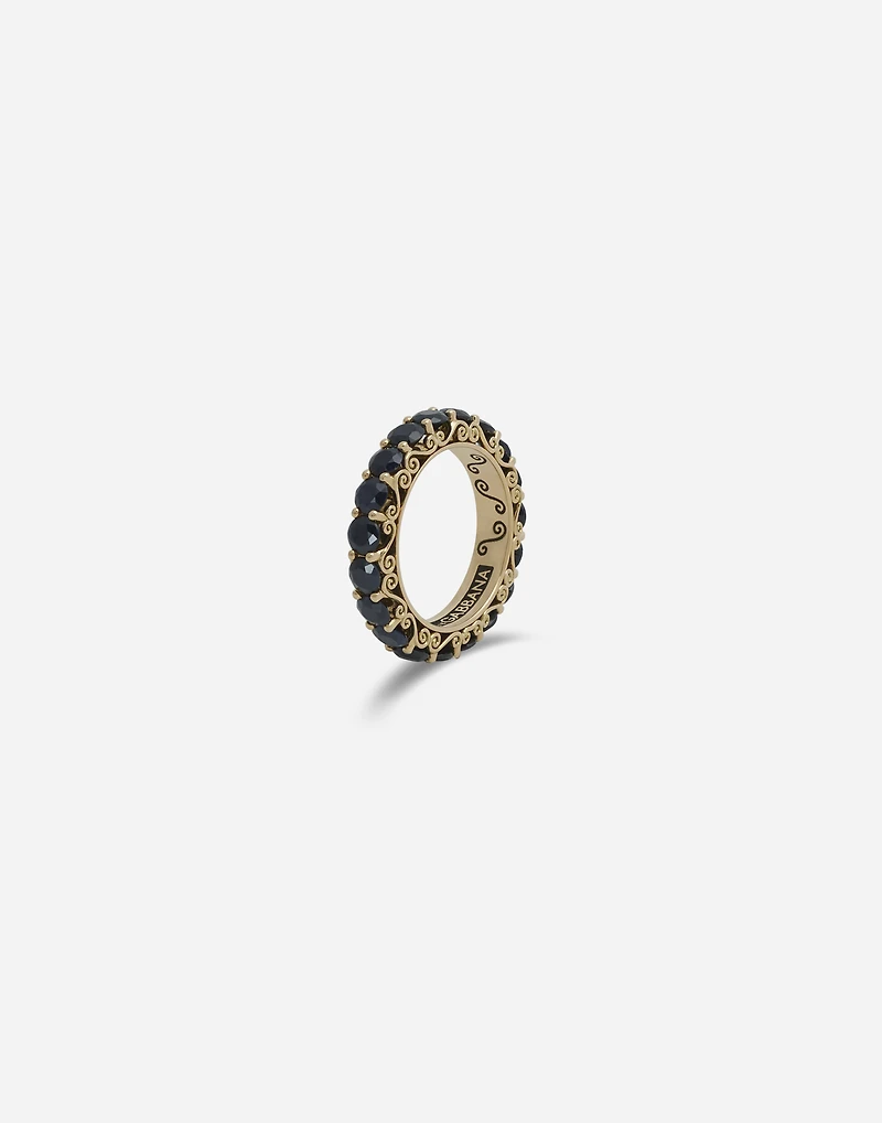 Sicily Ring
 18-carat yellow gold and black sapphires