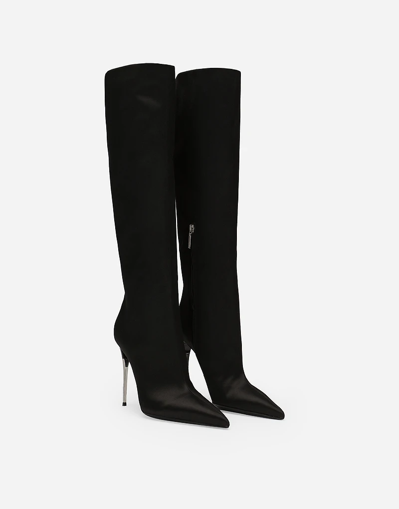 Satin boots