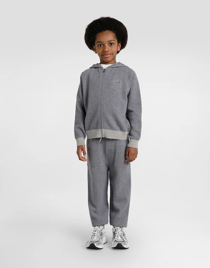 Wool and cashmere fleece cardigan