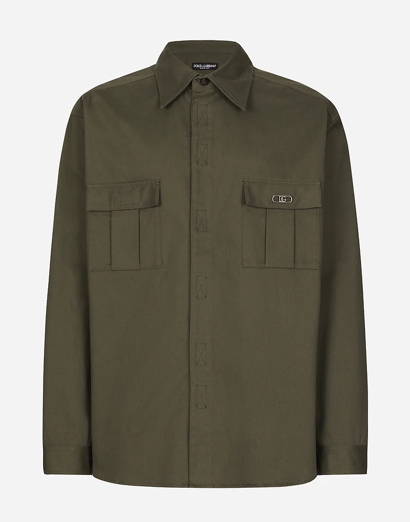 Cotton shirt with pockets