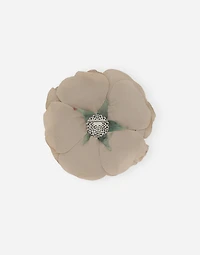 Floral poplin brooch