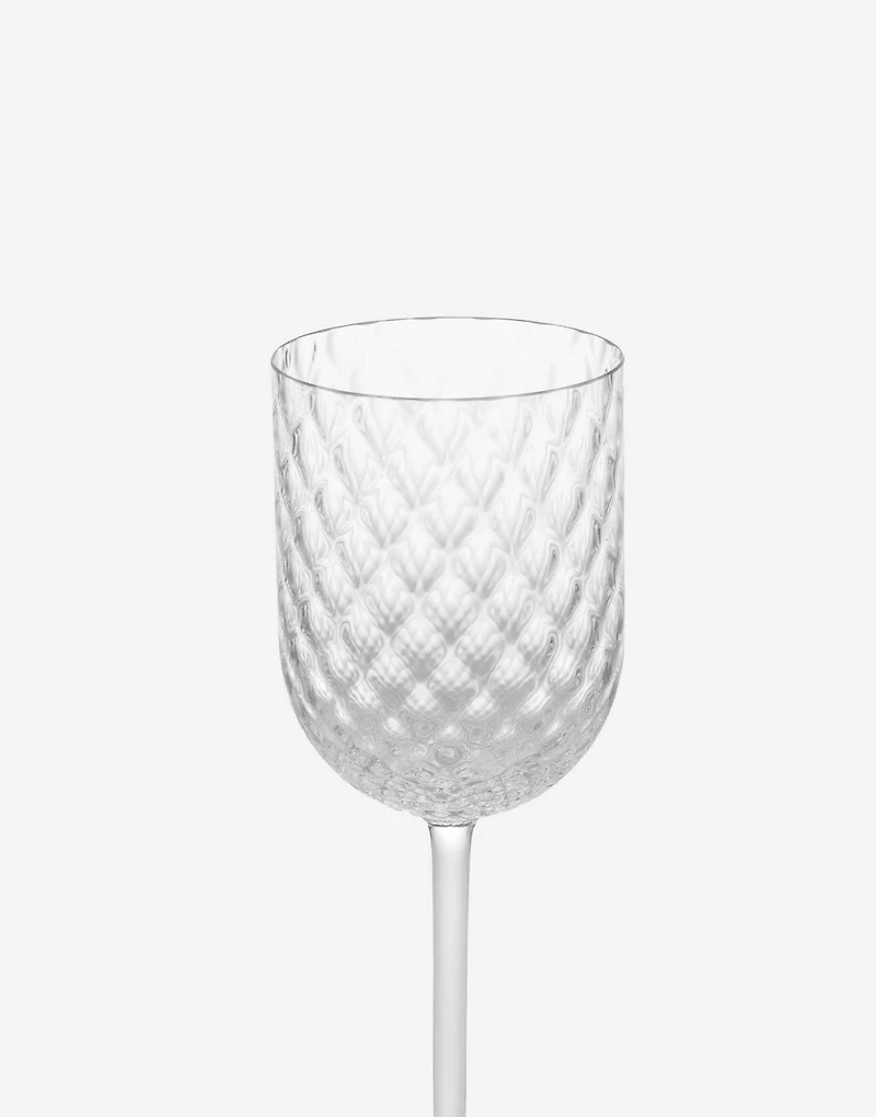 Hand-Blown Murano Red Wine Glass
