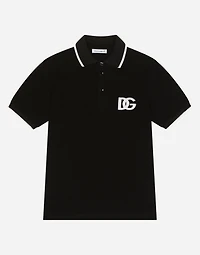 Piqué polo-shirt with DG logo embroidery