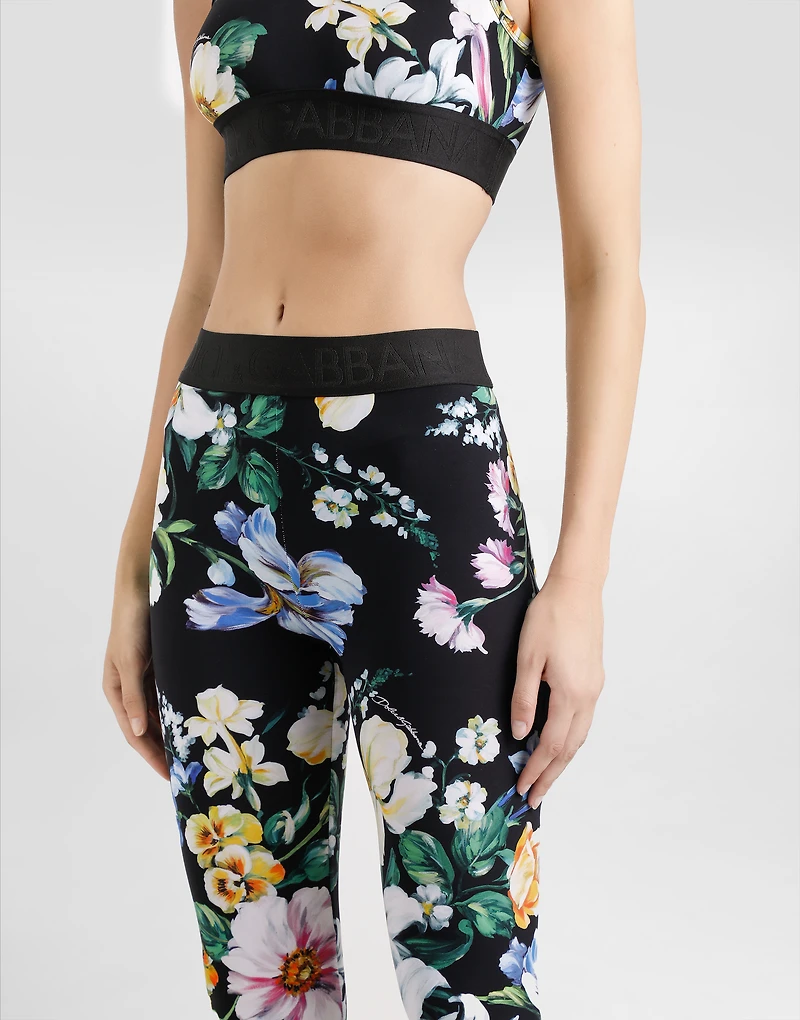 Activewear leggings floral-print jersey