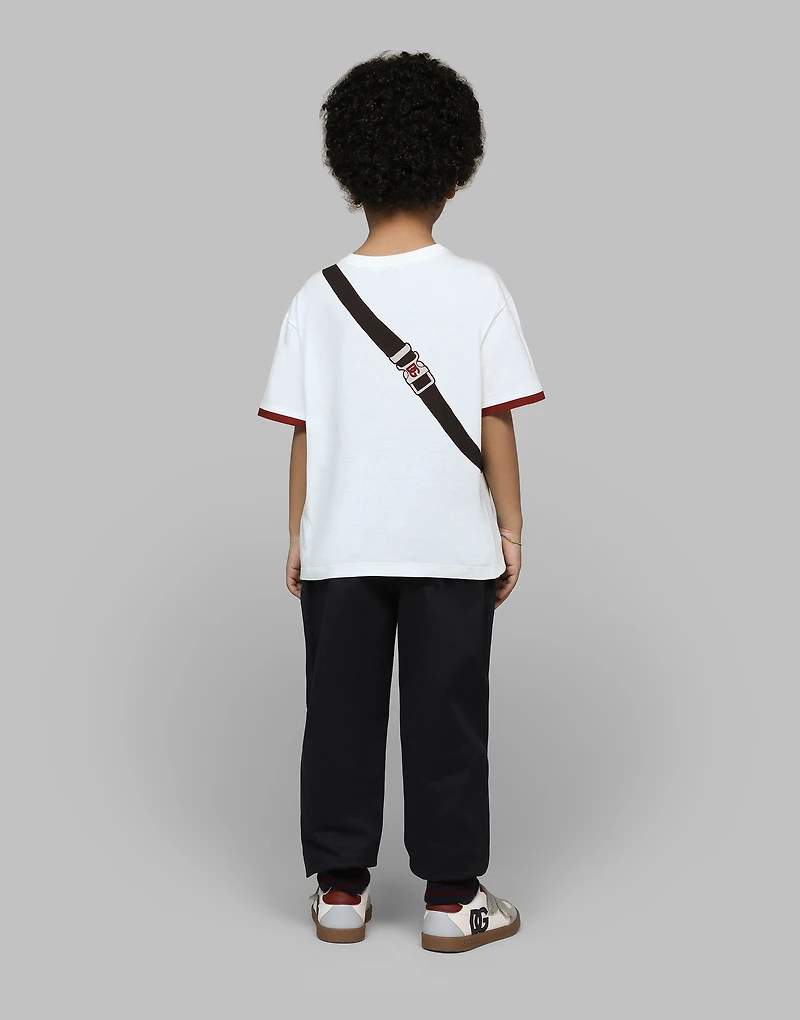Jersey T-shirt with belt-bag print