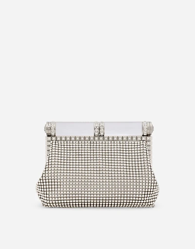 Mesh bag with rhinestone detailing