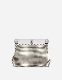 Mesh bag with rhinestone detailing