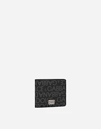 Coated jacquard bifold wallet