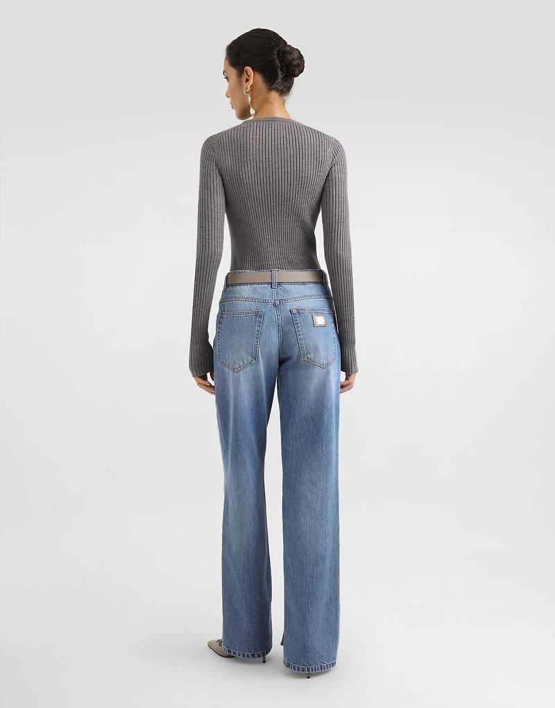 5-pocket denim trousers