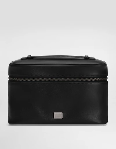 Calfskin nappa leather toiletry bag