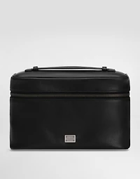 Calfskin nappa leather toiletry bag
