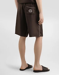 Silk twill trousers
