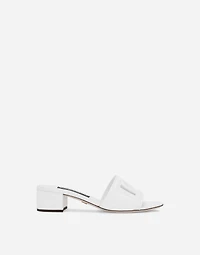 Calfskin mules with DG Millennials logo