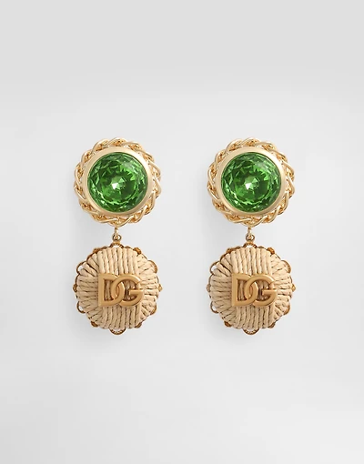 Logo clip earrings
