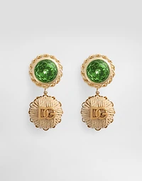 Logo clip earrings