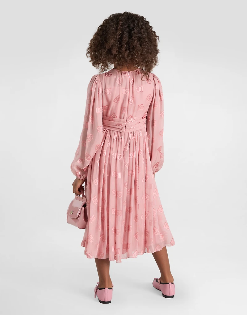 Jacquard dress with DG logo