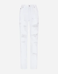 Boyfriend jeans with rips