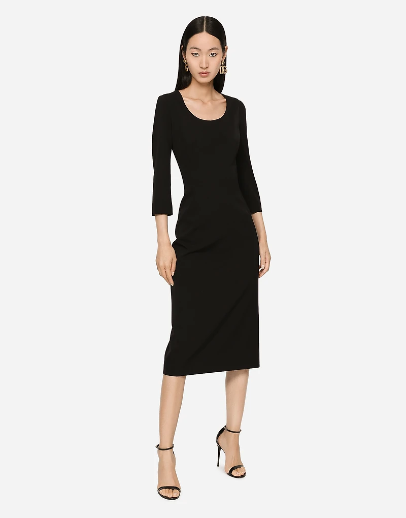 Woolen calf-length dress