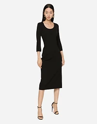 Woolen calf-length dress