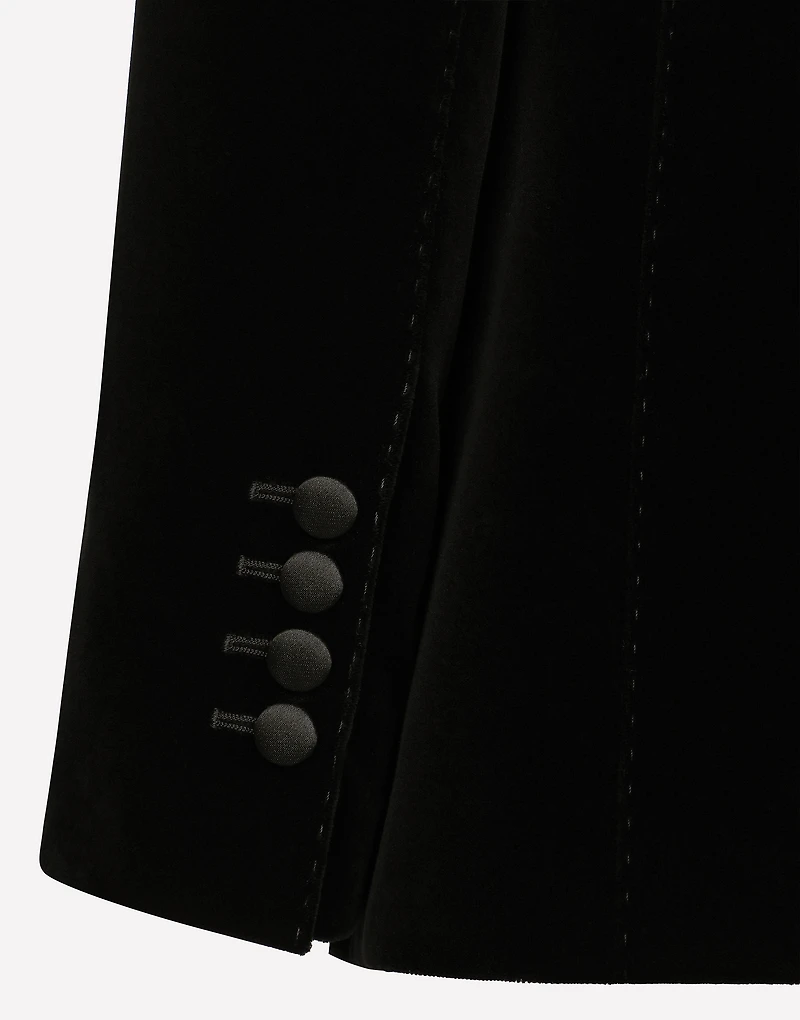Velvet single-breasted Turlington tuxedo jacket