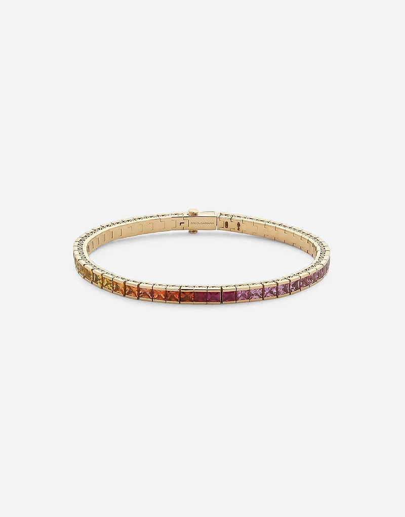 Rainbow Bracelet
18 carat yellow gold and multicolored sapphires