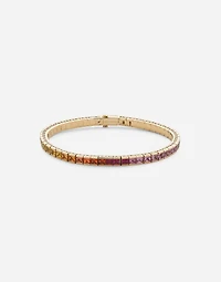 Rainbow Bracelet
 18 carat yellow gold and multicolored sapphires