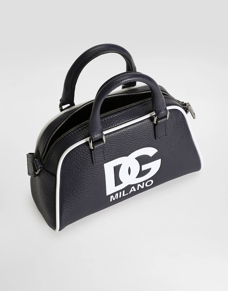 Calfskin bowling bag with logo