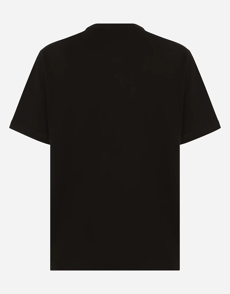Cotton interlock T-shirt with DG logo print