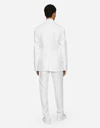 Double-breasted linen Taormina jacket