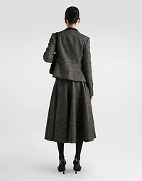 Single-breasted jacket dotted wool blend