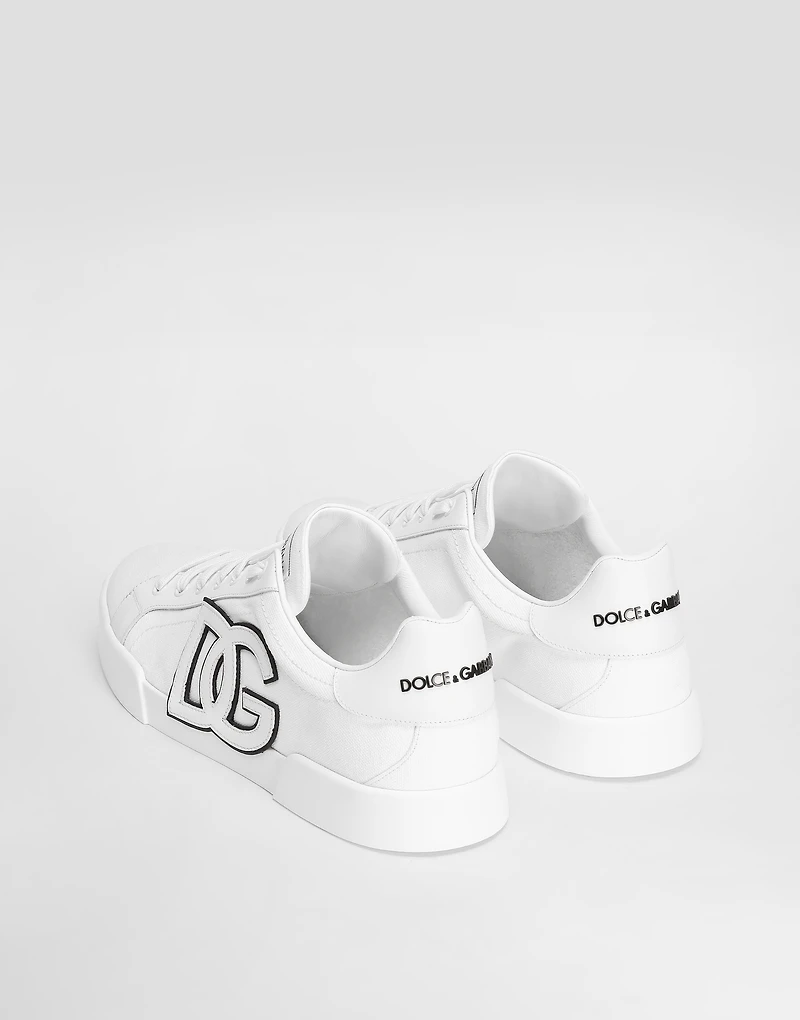 Portofino light strobel sneakers canvas and calfskin