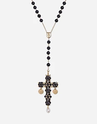  Sicily Rosary Necklace
 18-carat yellow gold and black sapphires