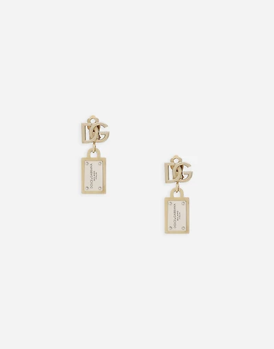 Earrings with DG logo and tag