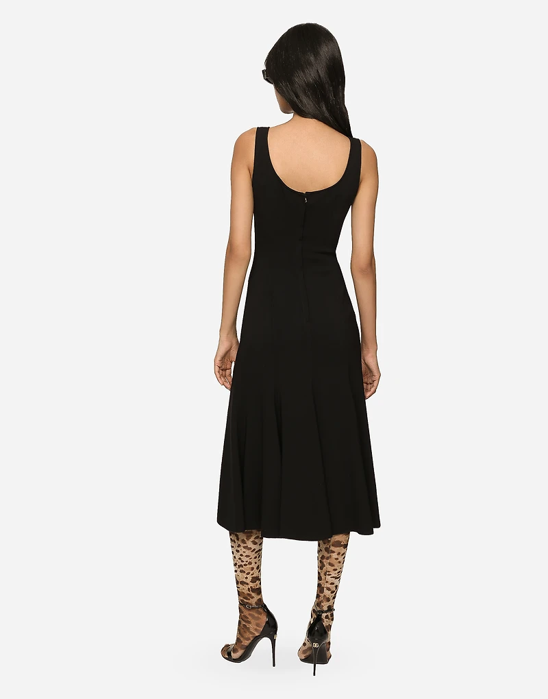 Calf-length cady dress