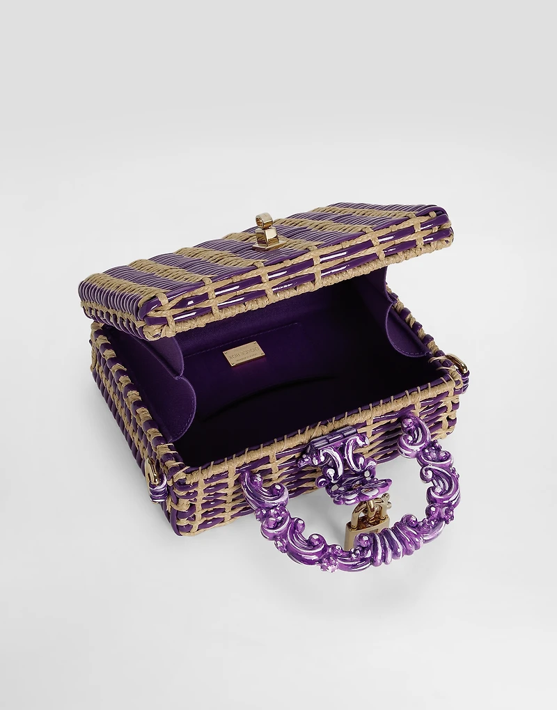 Woven dolce Box handbag