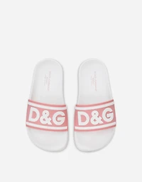 Rubber sliders with logo print