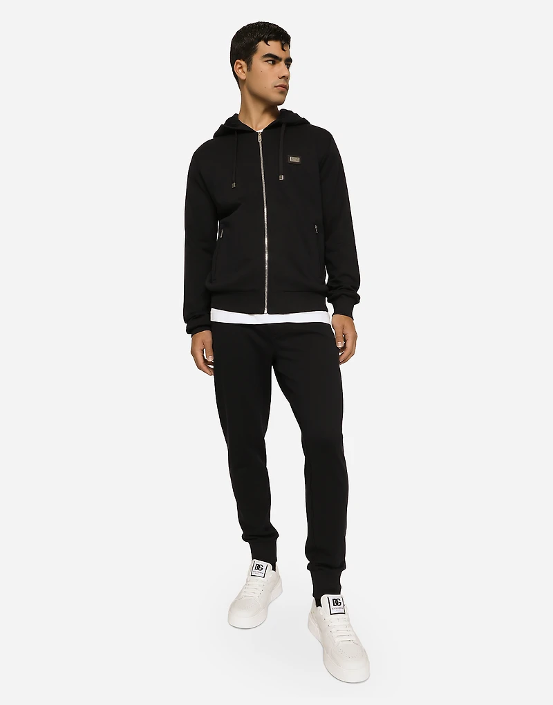Cotton jersey hoodie