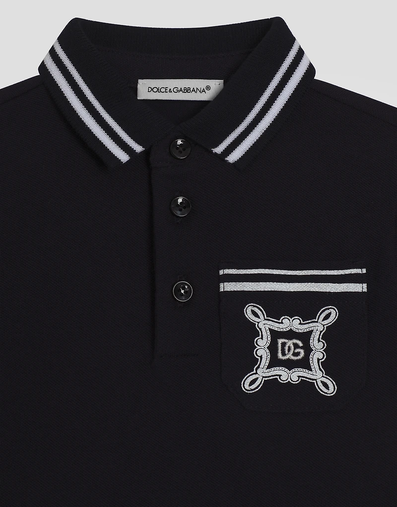 Piqué polo-shirt with DG logo