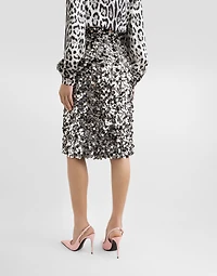 Sequined midi skirt