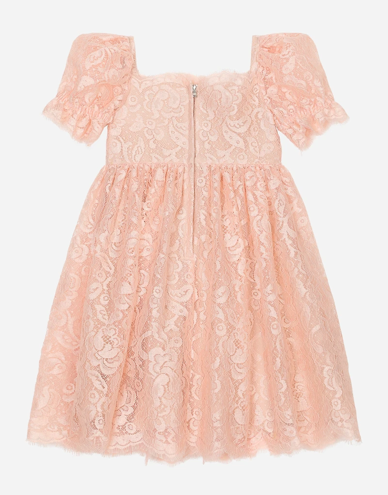 Short-sleeved lace dress