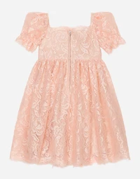 Short-sleeved lace dress