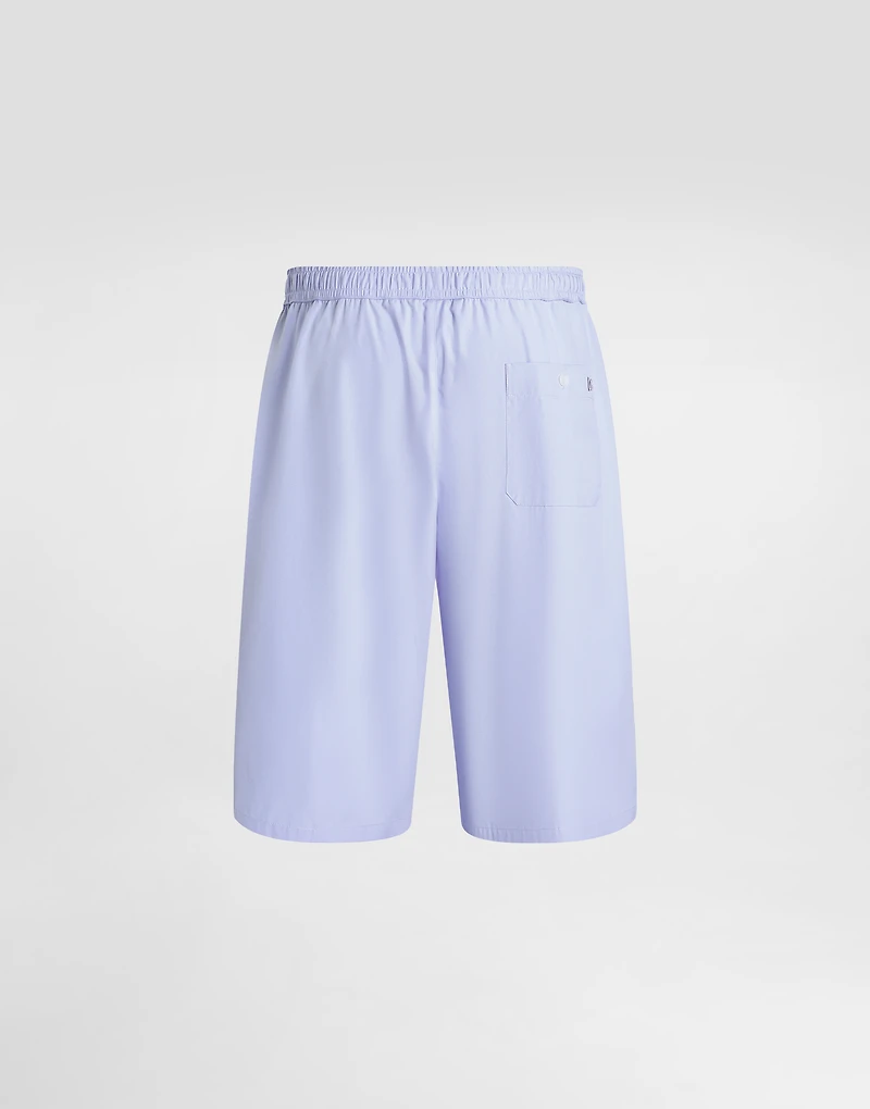 Cotton bermuda shorts with DG crossed embroidery