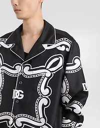 Silk vanity shirt with bandanna print